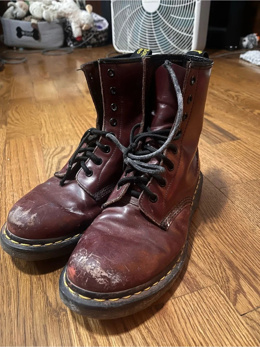Dr. Martens 1460 Boots Cherry Red Smooth Leather Men's sz 11